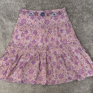 Floral Purple and Pink Women's Skirt